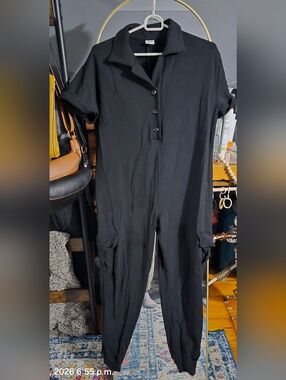 Smash And Tess BLACK Utility Romper XS
